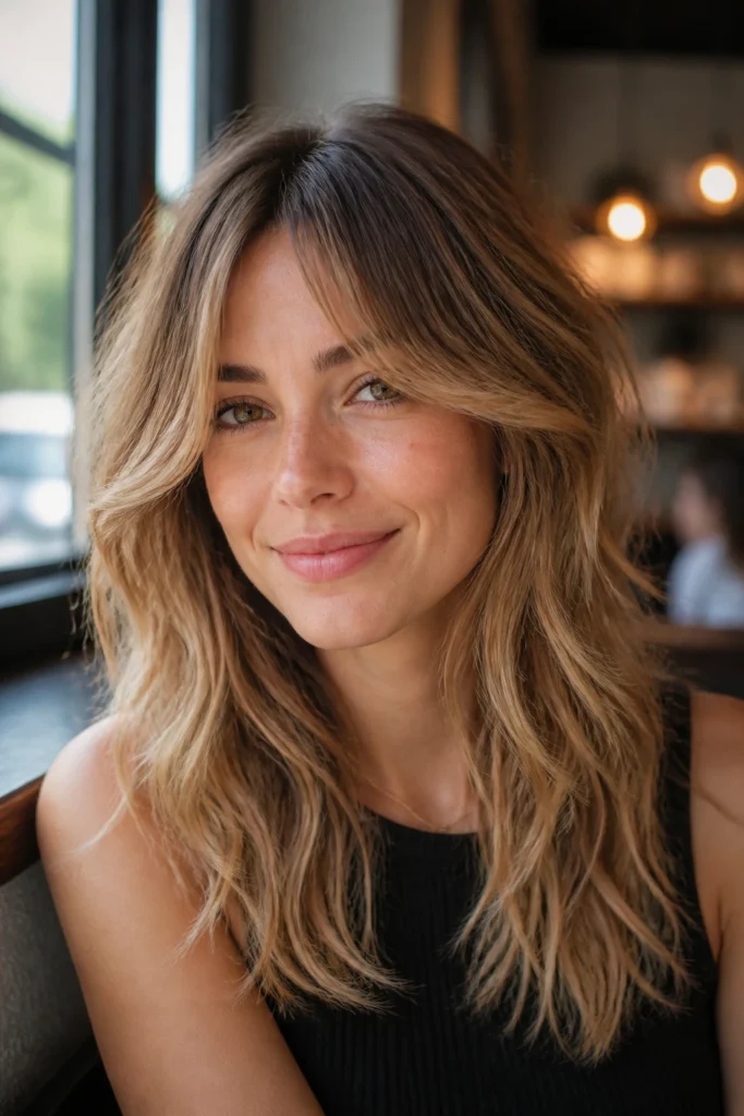 25 Wolf Cuts With Balayage for Soft Dimensional Color