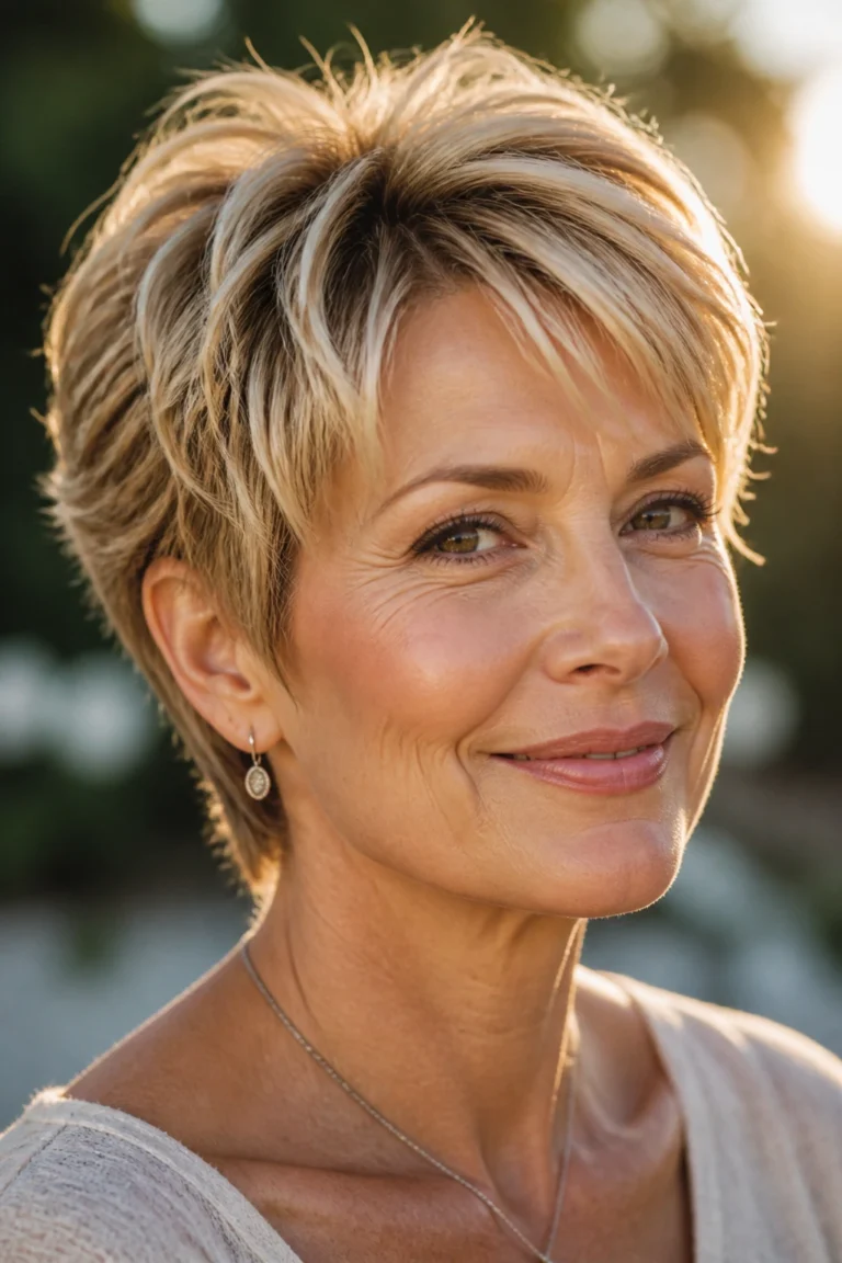 23 Blonde Highlights for Short Hair Over 50