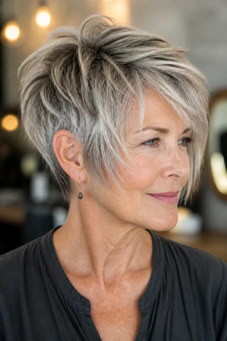 19 Short Hairstyles for Round Faces Over 50