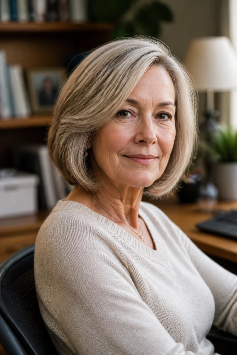 21 Medium Length Bobs for Older Women