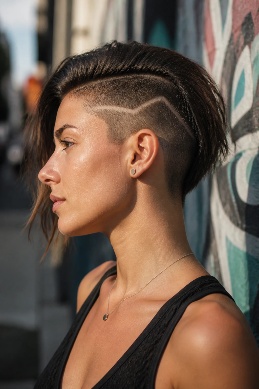 Side profile with line-art undercut