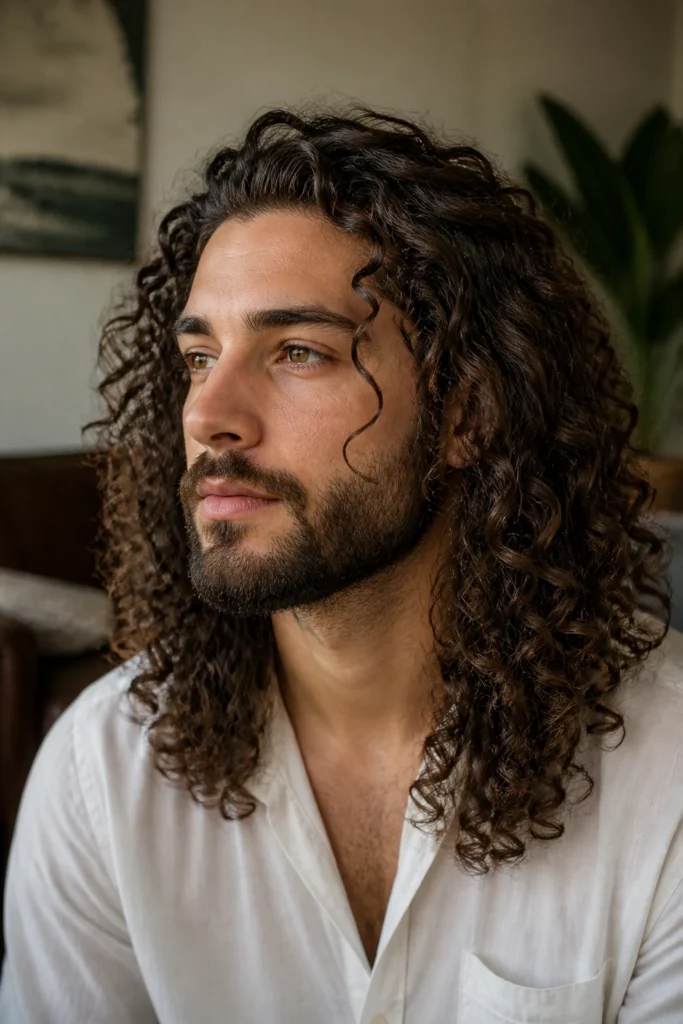 19 Curly Hairstyles for Men With Long Hair