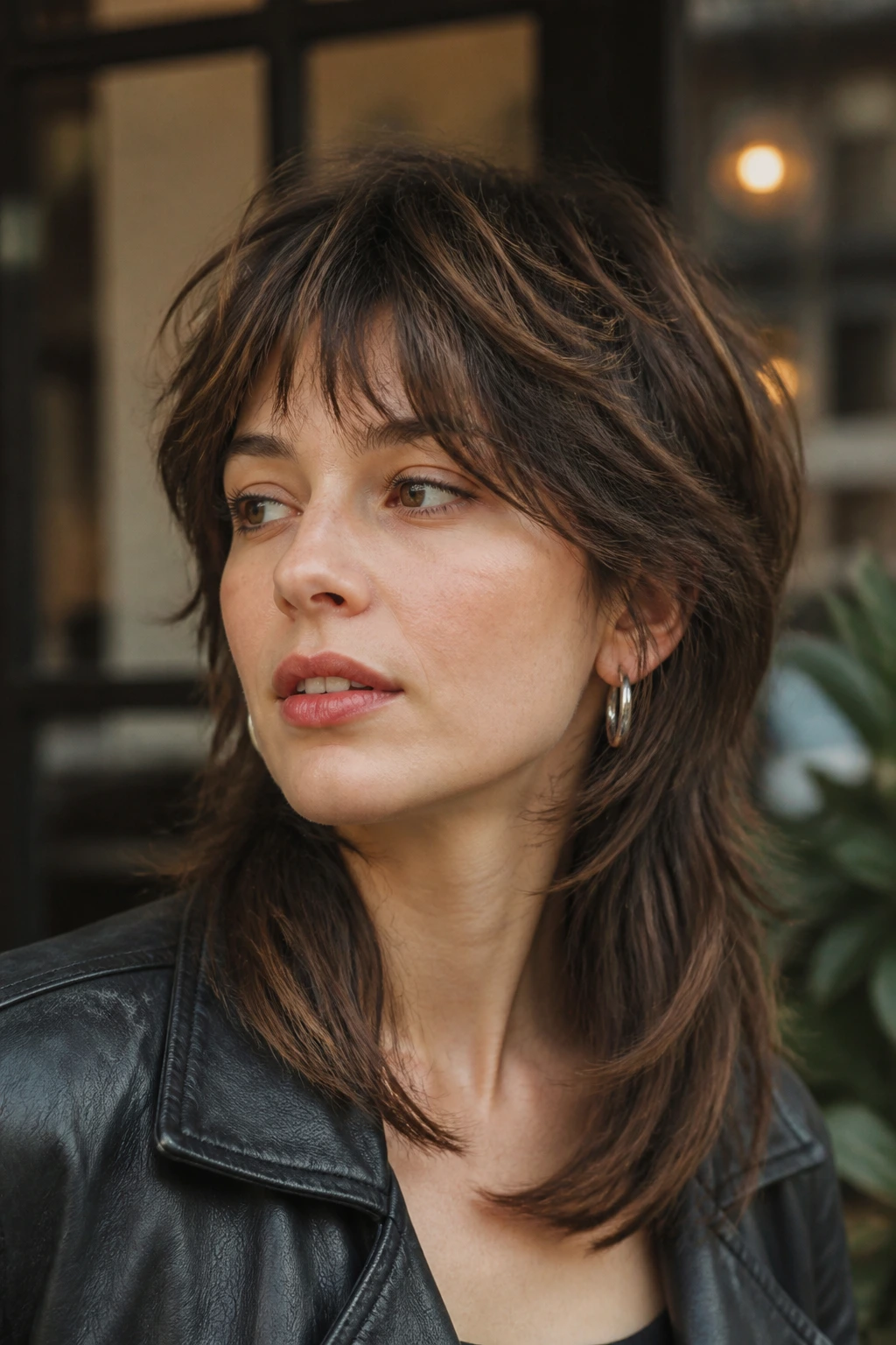Portrait of a real person with Long Mullet Shag showing short top and long back nape