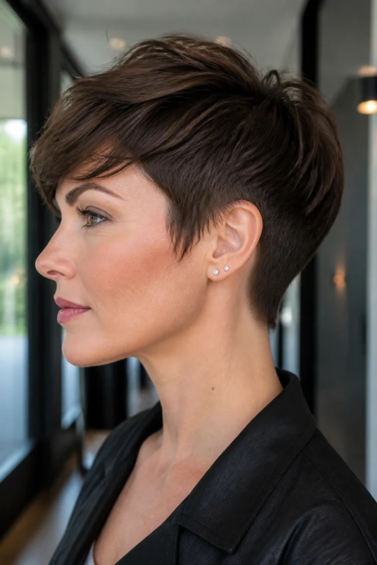 27 Lesbian Short Haircuts for Round Faces