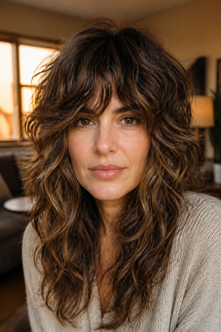 35 1980s Long Shag Haircuts for Wavy Hair