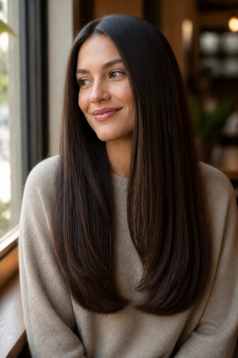 28 Straight Long Haircuts for Thick Hair
