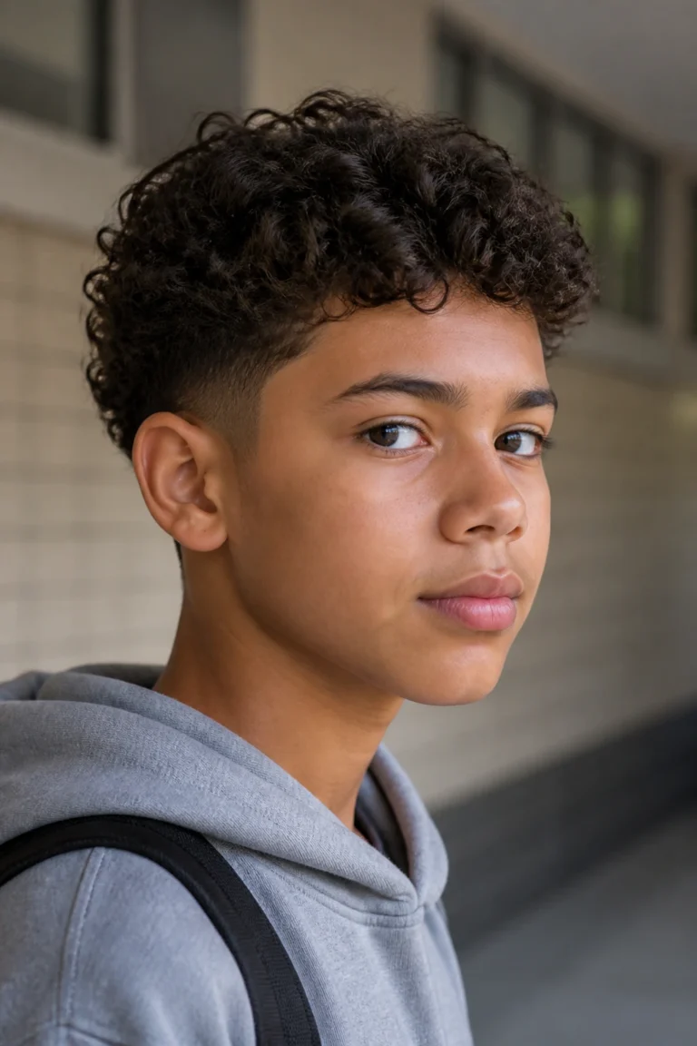 32 Curly Hairstyles for Schoolboys
