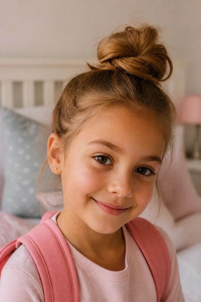 27 Messy Buns for Little Girls