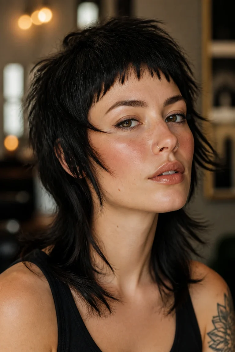 24 Edgy Wolf Cut Hairstyles for Round Faces