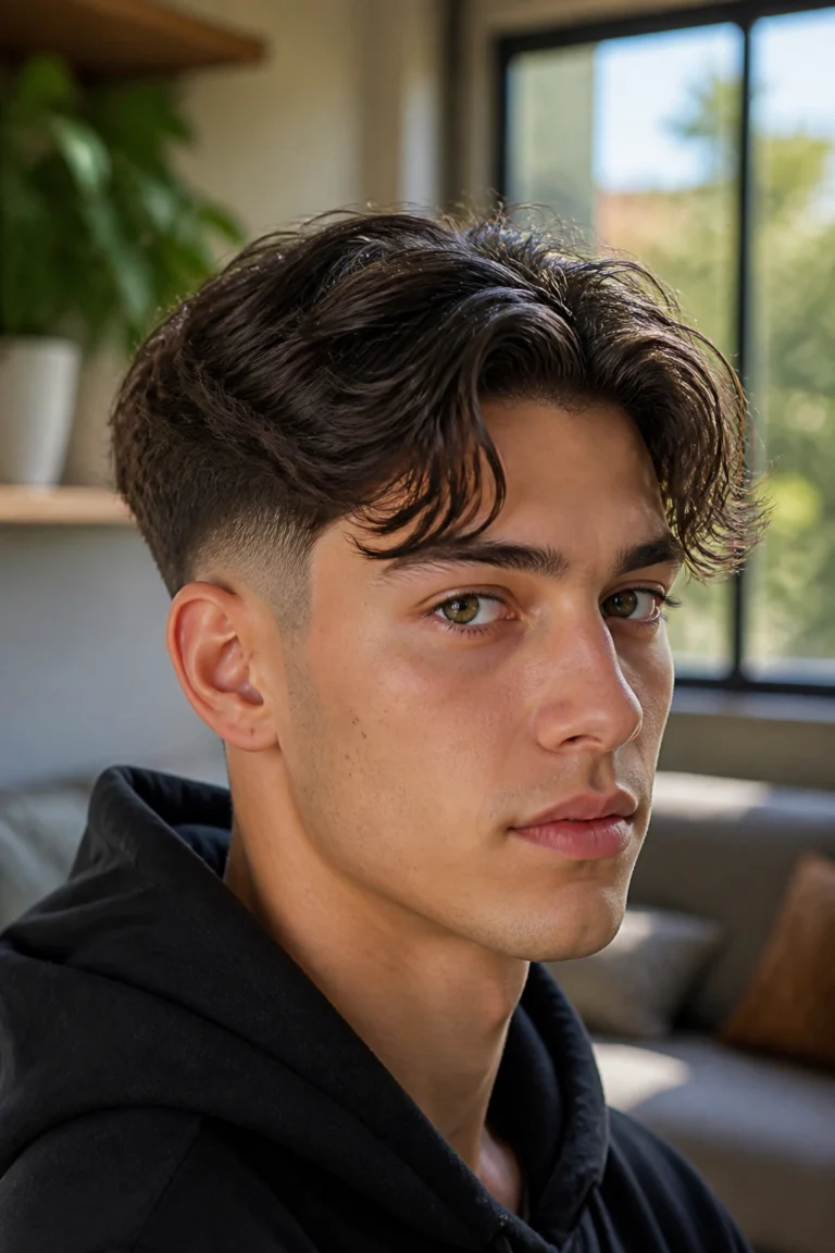 22 Fade Haircuts With Curtain Bangs