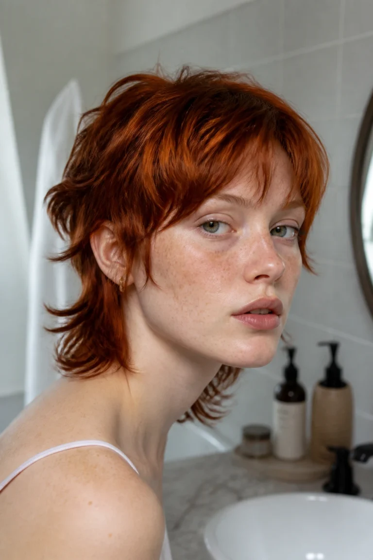32 Auburn Mullet Hairstyles for Fair Skin