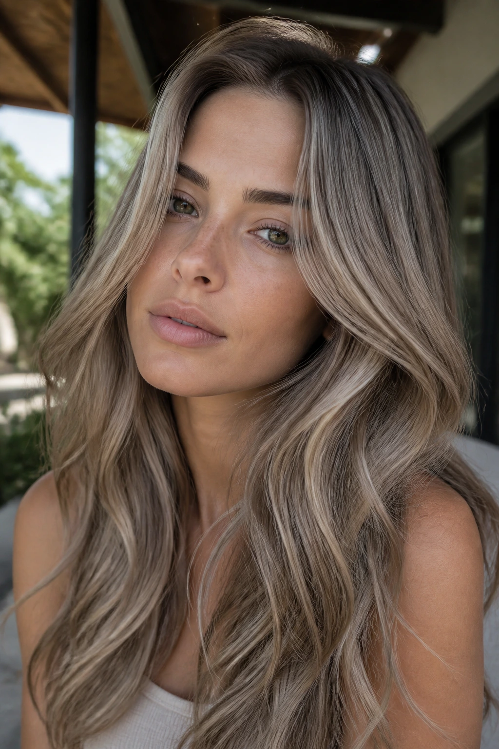 Close-up of mushroom blonde hair on a real person