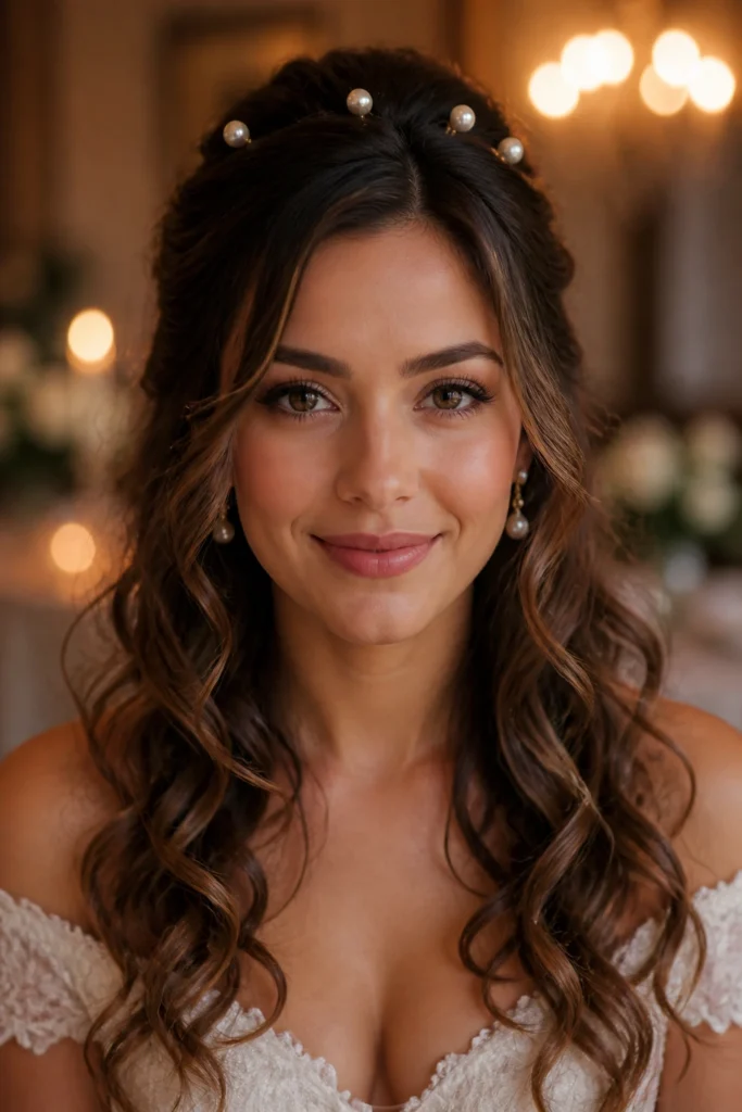 32 Half Up Half Down Styles for Brides