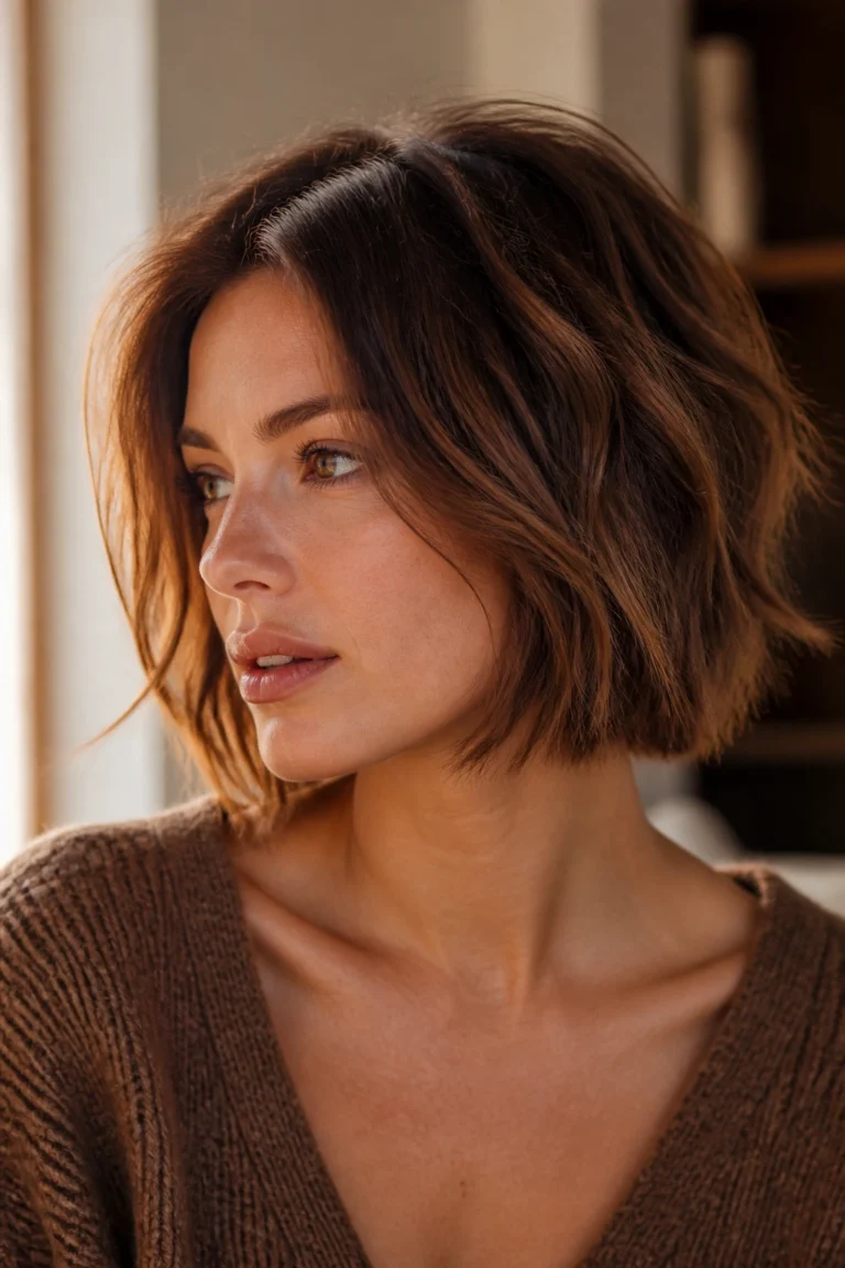 22 Brown Choppy Bob Haircuts for Rich Warm Tones