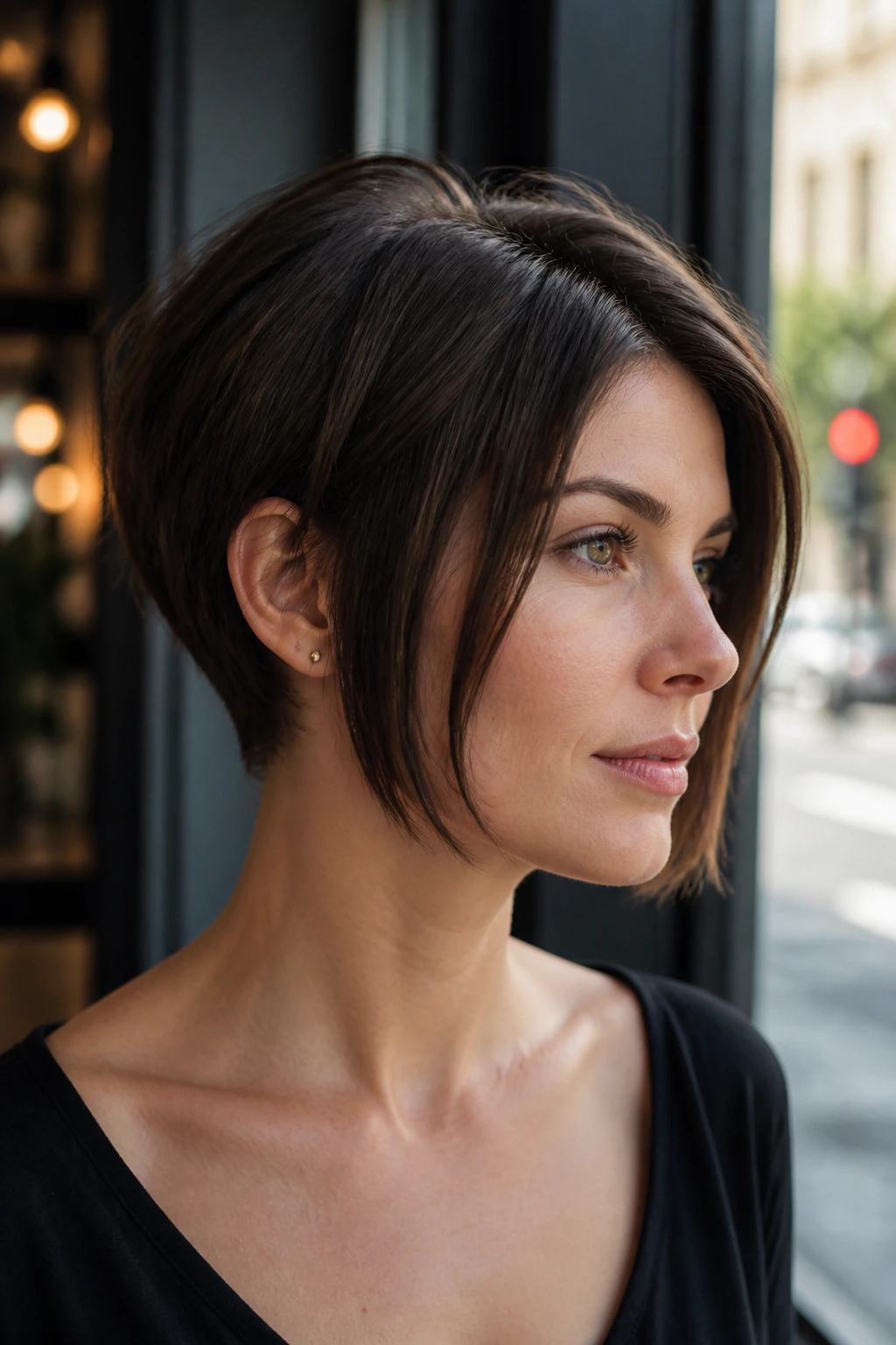 Real person with pixie bob hybrid and straight ends