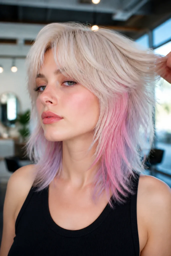 25 Wolf Cuts With Peekaboo Highlights