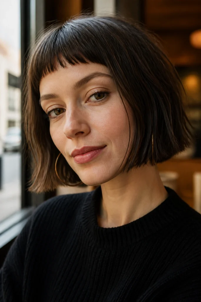 28 Shaggy Bobs With Bangs for Straight Hair