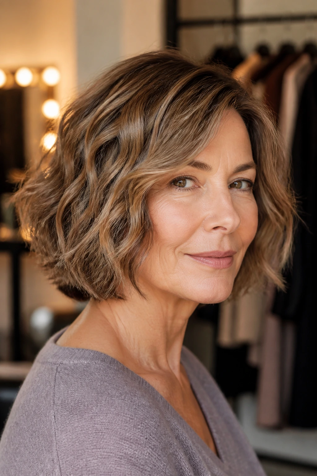 Close-up portrait of a real woman with razor-soft ends and defined line