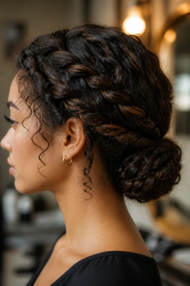 23 Updos for Curly Hair and Thick Hair