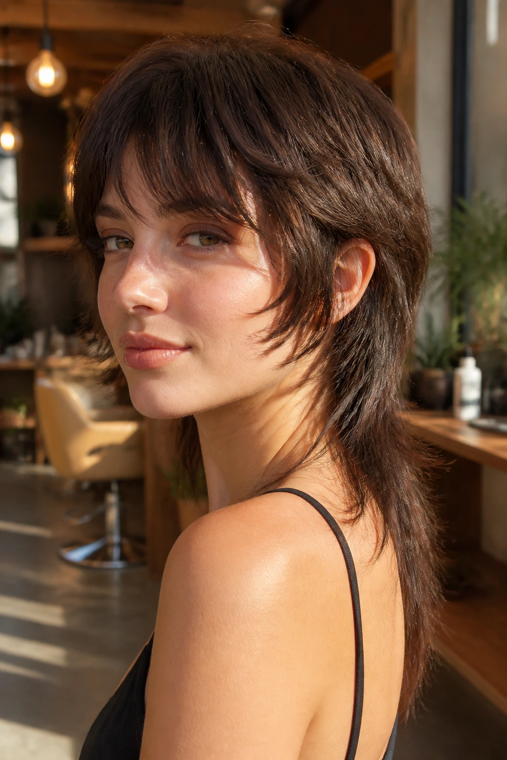 Real woman with Rounded Mullet With a Feminine Silhouette hairstyle