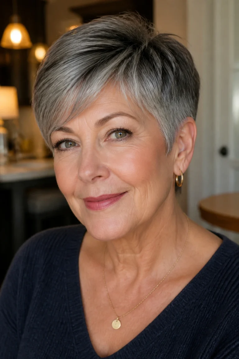 27 Gray Hair Looks for Short Hair Over 60