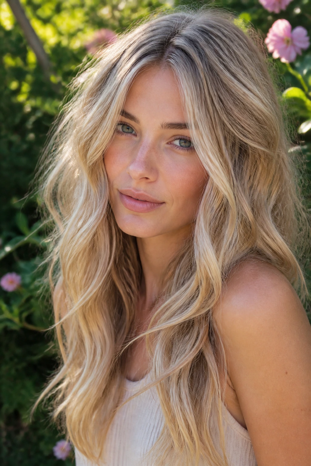 Sand blonde with fine babylights on long waves