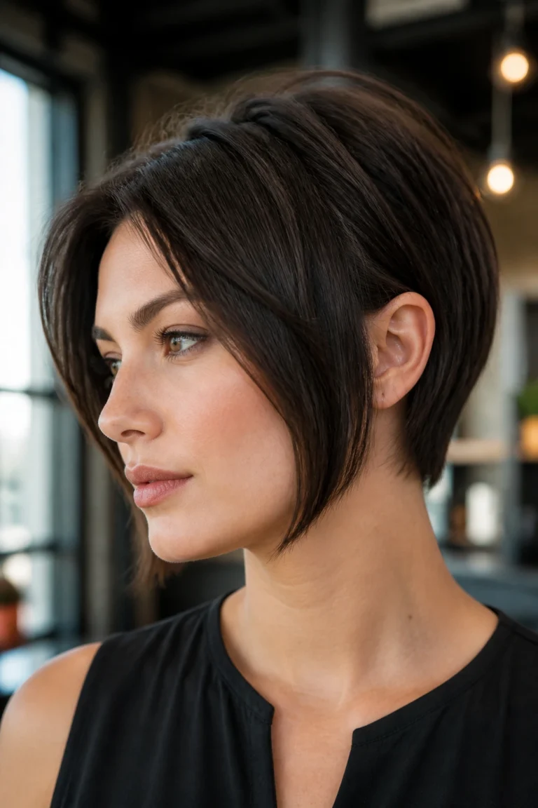 27 Short Straight Hairstyles for Round Faces