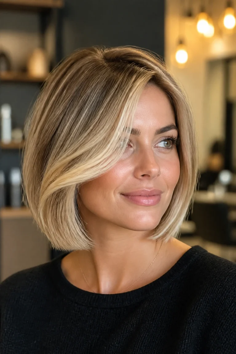 45 Money Piece Highlights for Short Blonde Bobs