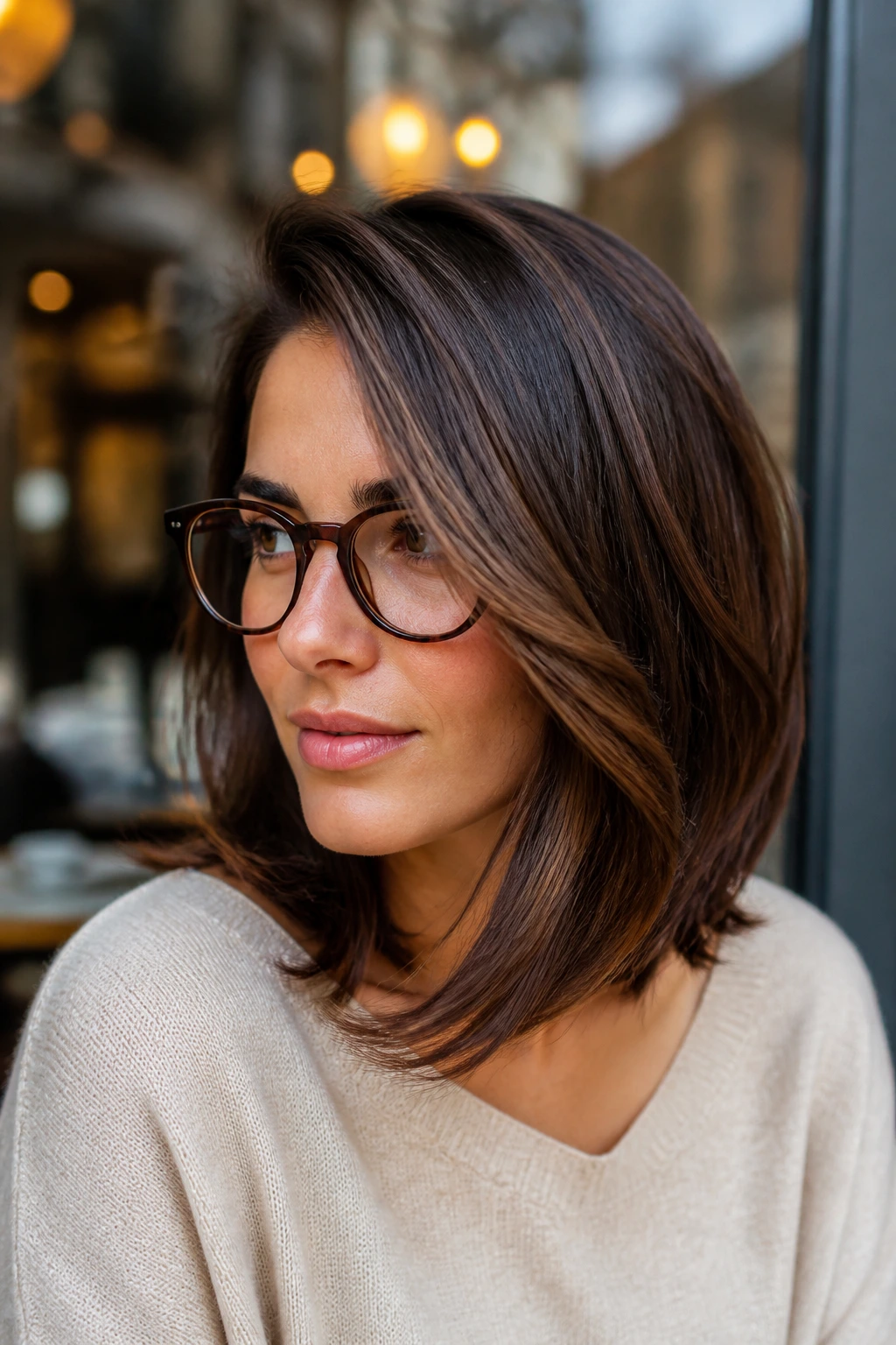 Real person with deep side-part sweep hairstyle