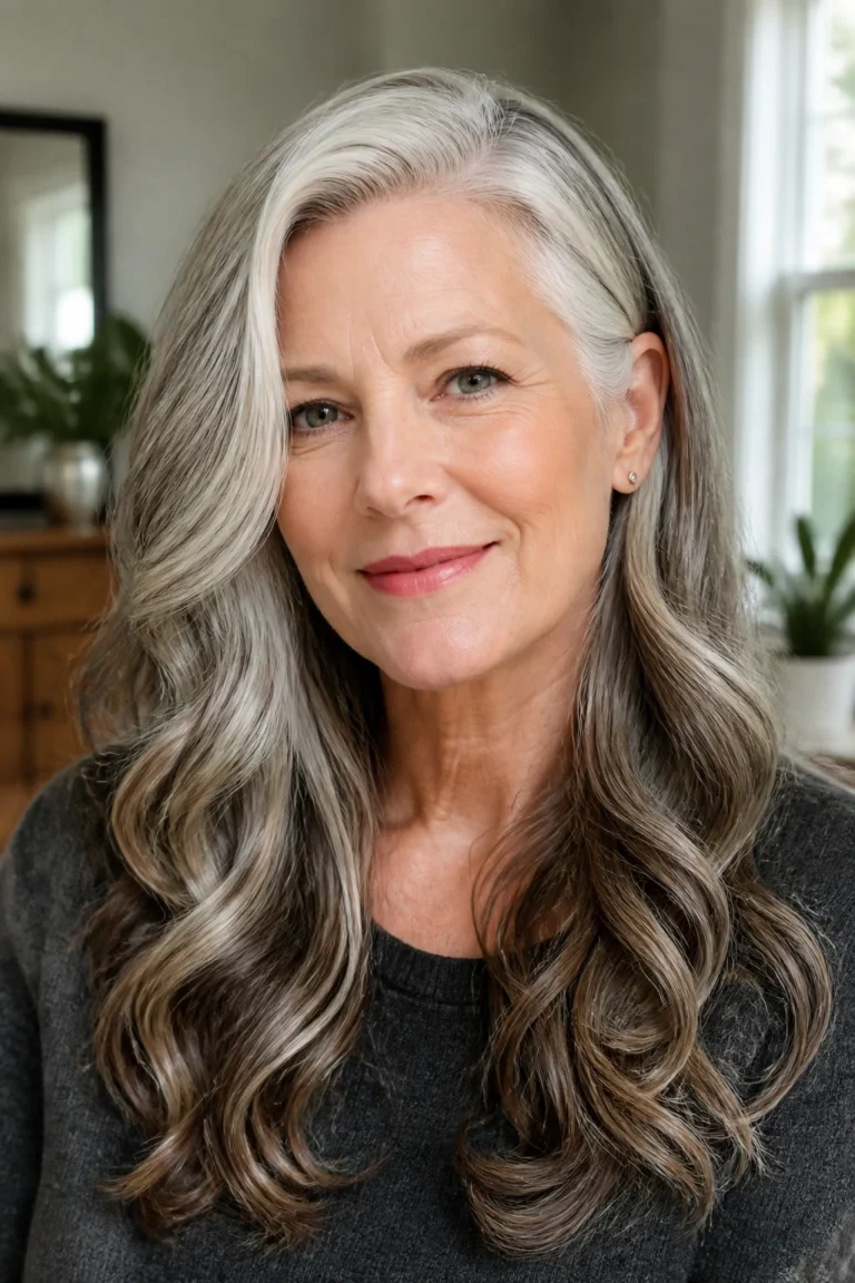 19 Long Wavy Hairstyles for Older Women