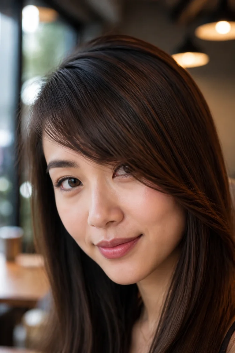 24 Bang Styles for Straight Hair and Round Faces