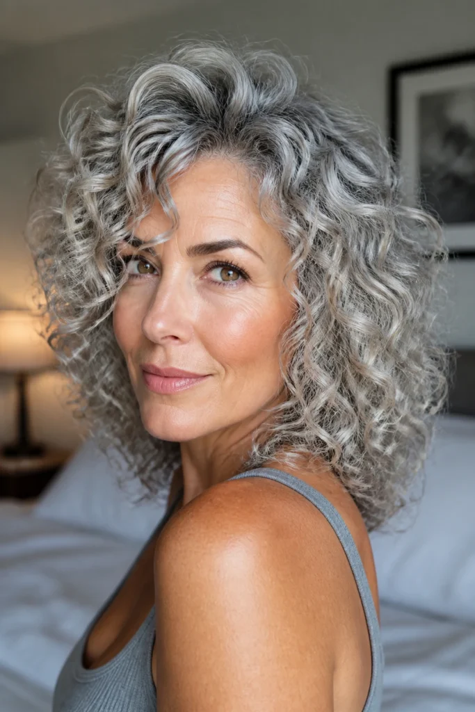 20 Silver Hair Color Ideas for Curly Hair