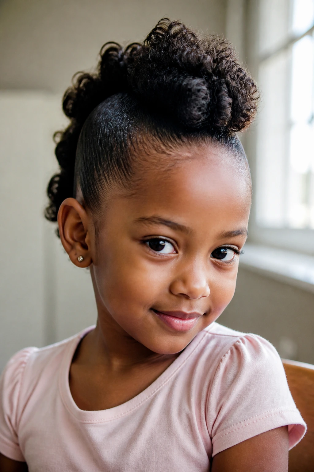 Sleek sides mohawk on a real young girl