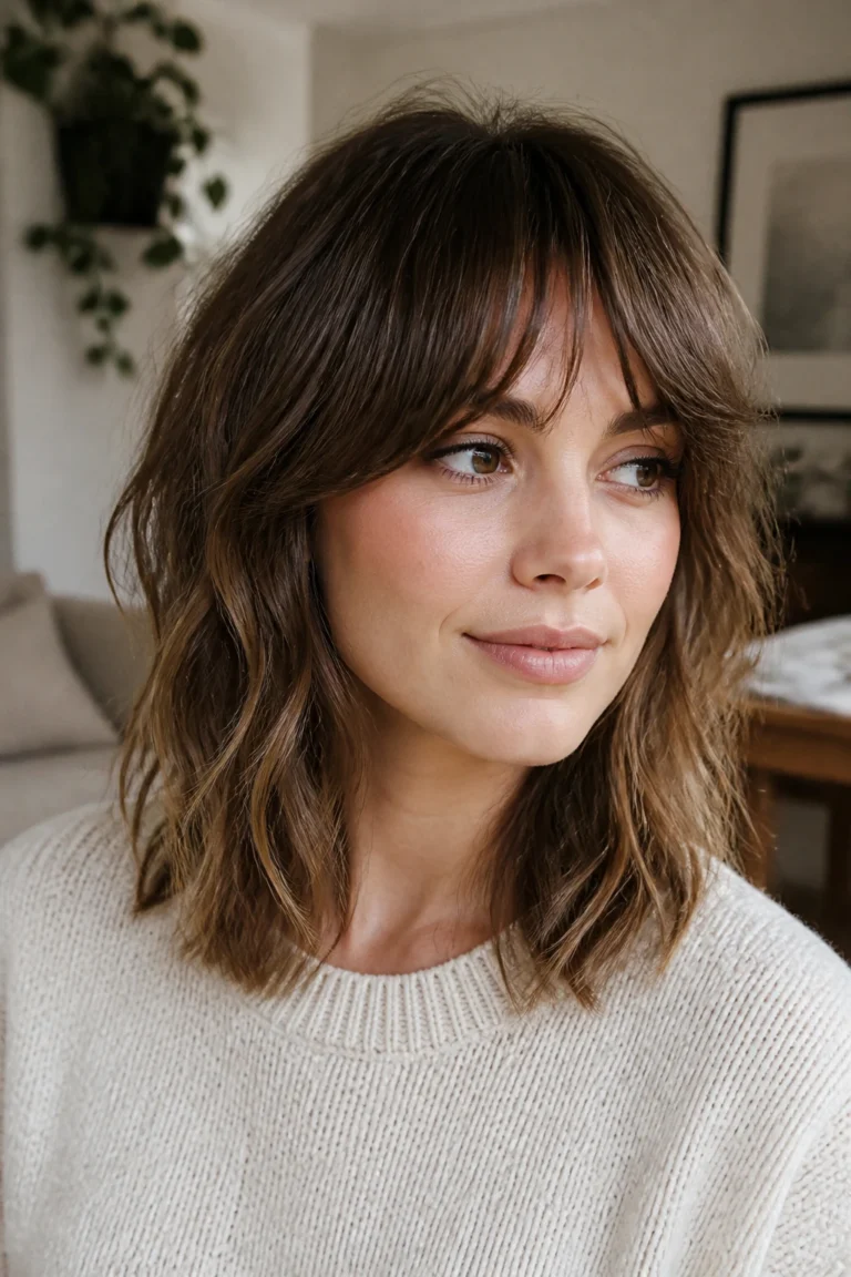 16 Shoulder Length Hairstyles With Bangs