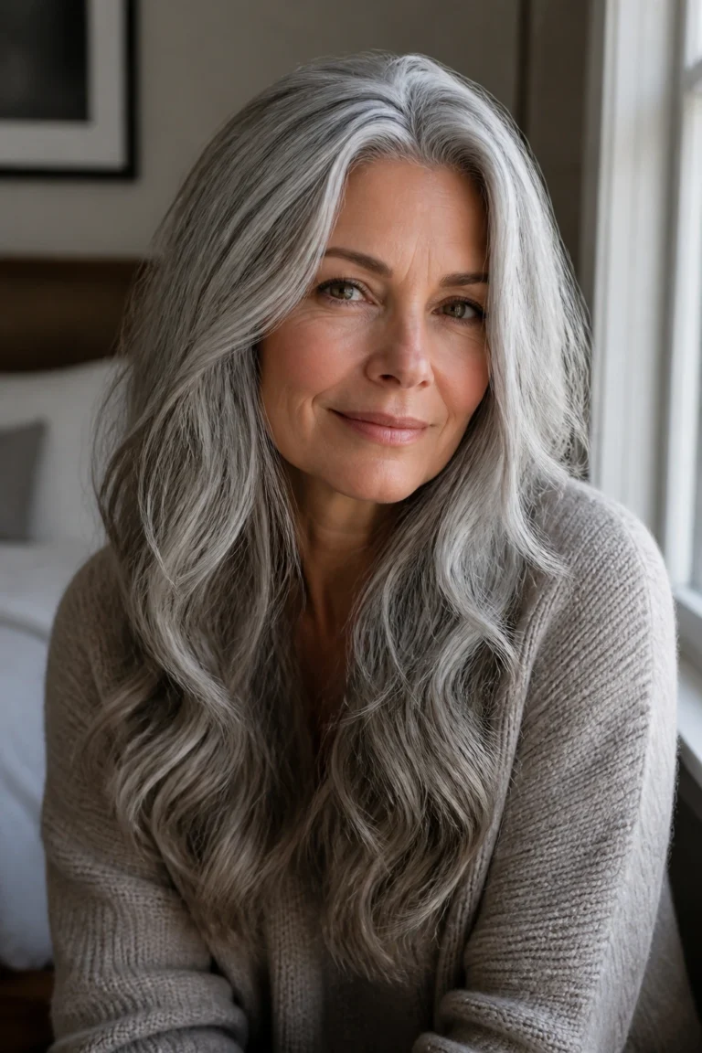 32 Gray Hair Looks for Long Hair