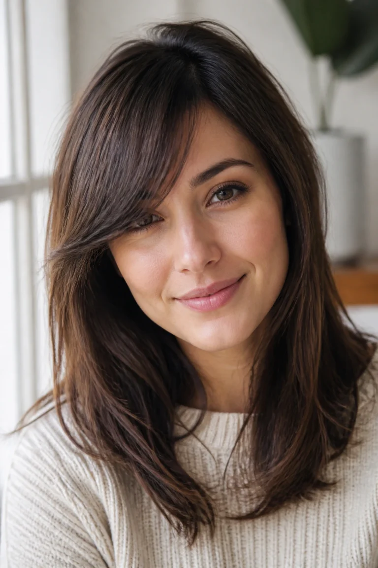 28 Flattering Side Bang Styles