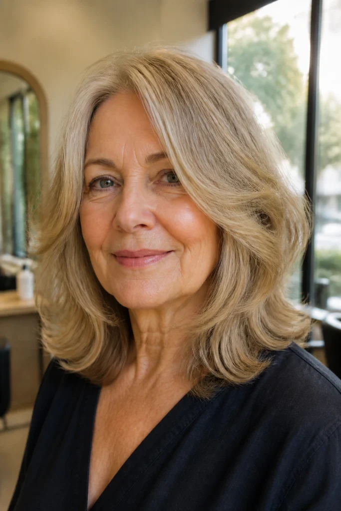 28 Medium Hairstyles for Women Over 60 Layers