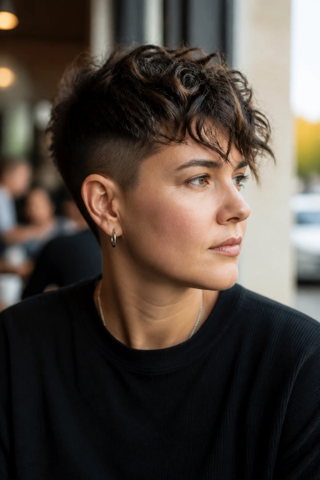 Portrait showing texture and face shape guidance for an undercut.