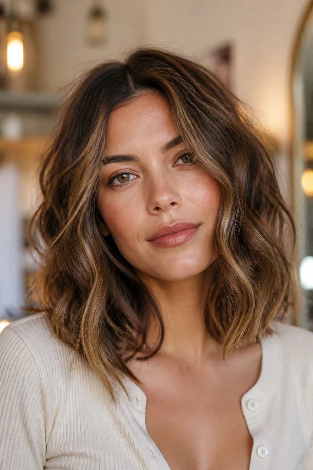 Portrait of a person with shoulder-length wavy textured hair.