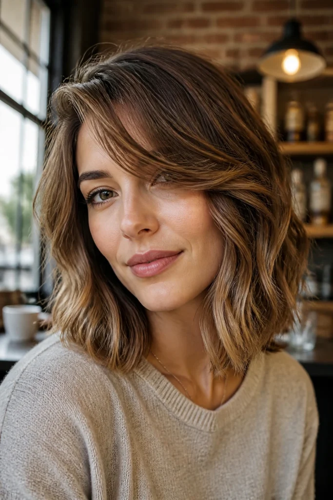 20 Medium Length Hairstyles With Side Bangs