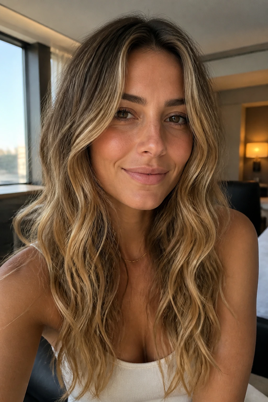Close-up of a real person with travel-friendly waves ready to refresh on the go