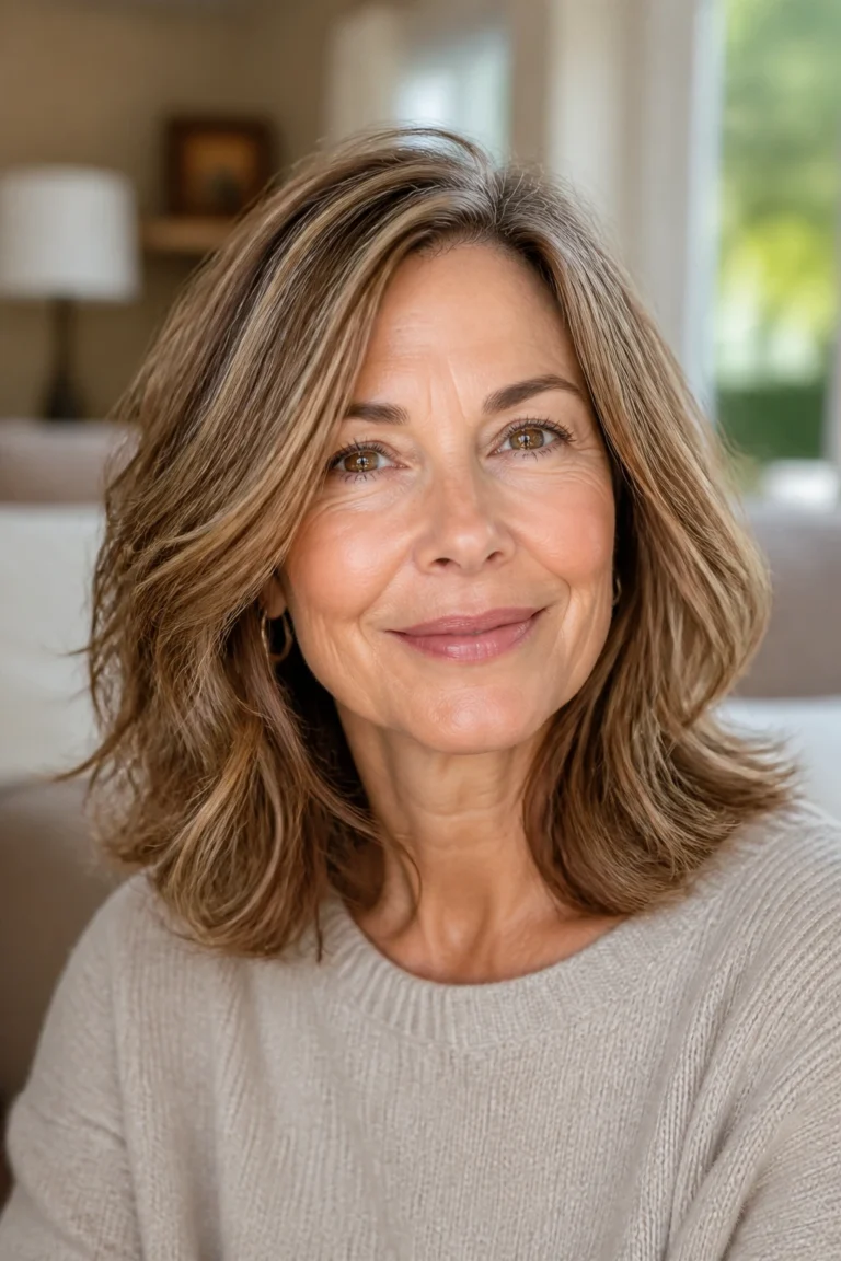 18 Shoulder Length Hairstyles for Women Over 50