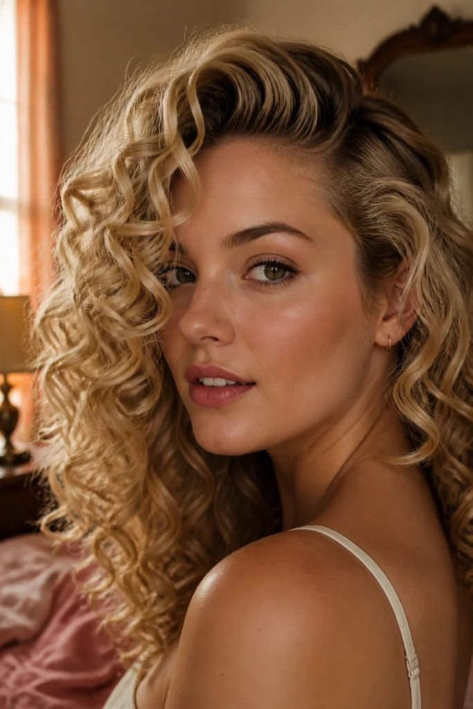 27 Blonde Hair Looks for Curly Hair With a Vintage Vibe